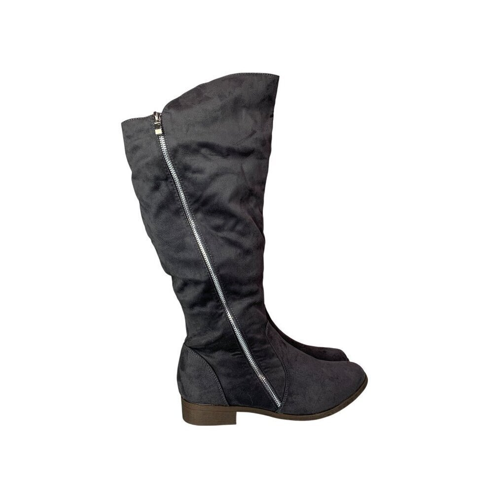 Women’s JG Brown Gray Low Heel Knee High Boot Size 10